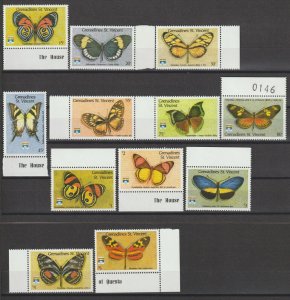 ST VINCENT 1992 SG 825/36 + MS 837 MNH Cat £27