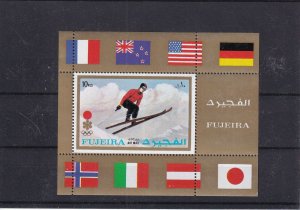 Fujeira 1972 -  Winter Olympic Games Mini Sheet - Mi-915 / Block 100 B - MNH