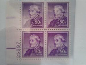 SCOTT # 1051A ANTHONY PLATE BLOCK WET PRINT GEM MINT NEVER HINGED STUNNING !!