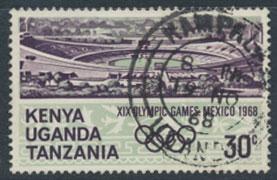 Kenya Tanzania Uganda KUT SG 252 SC # 189 Used Olyimpics Mexico see details 