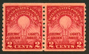 U.S. #656 MINT PAIR OG NH