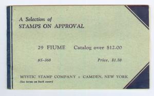 Fiume mint selection in approval book CV $1059