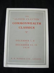 H R HARMER AUCTION CATALOGUE 1959 COMMONWEALTH CLASSICS 'CLAYTON' COLLECTION