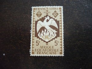 Stamps - French Equatorial Africa - Scott# 142 - Mint Hinged Single Stamp
