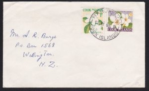 COOK IS 1965 cover to New Zealand ex RAROTONGA.............................A8082