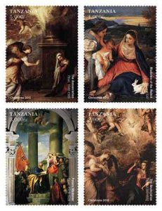 Tanzania 2015 - Christmas Art - Set of 4 Stamps MNH