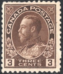 Canada SC#108 3¢ King George V (1918) MHR