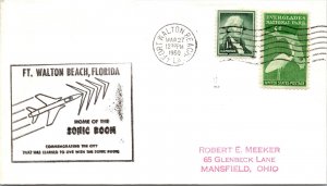 US SPECIAL EVENT CACHETED COVER FT. WALTON BEACH HOME OF THE SONIC BOOM 1960 D