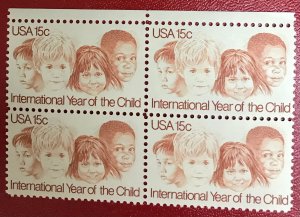 1979 USA Scott 1772 MNH Block International year of the child Lot 933