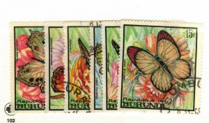 Burundi #246-51 Used butterflies