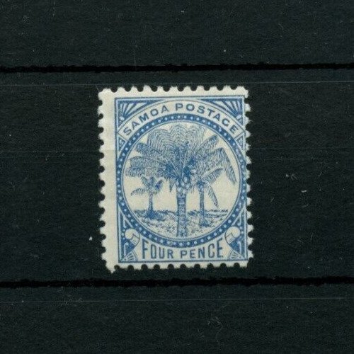 ? SAMOA #16 * MH, FOUR PENCE Cat $55  used stamp