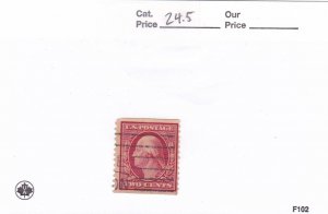 US Washington Franklin used coil #388; SCV=$2,250.00 (104G)