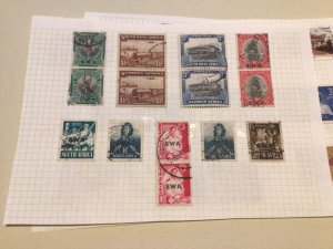 South West Africa used stamps on part album page A10209