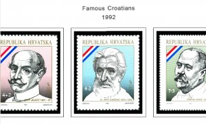 COLOR PRINTED CROATIA 1991-2010 STAMP ALBUM PAGES (111 illust. pages)