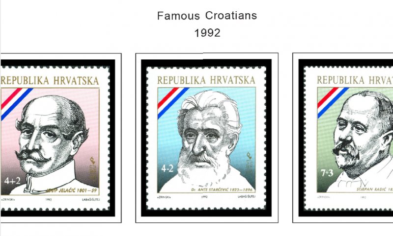 COLOR PRINTED CROATIA 1991-2010 STAMP ALBUM PAGES (111 illust. pages)