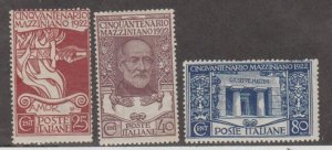 Italy Scott #140-141-142 Stamps - Mint Set