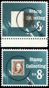 1474, MNH 8¢ Magnificent Black Color Shift Error With Normal - Stuart Katz