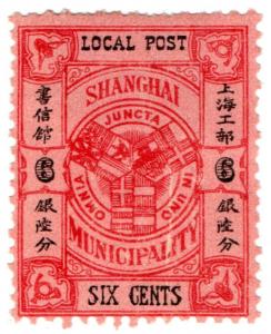 (I.B) China Local Post : Shanghai 6c