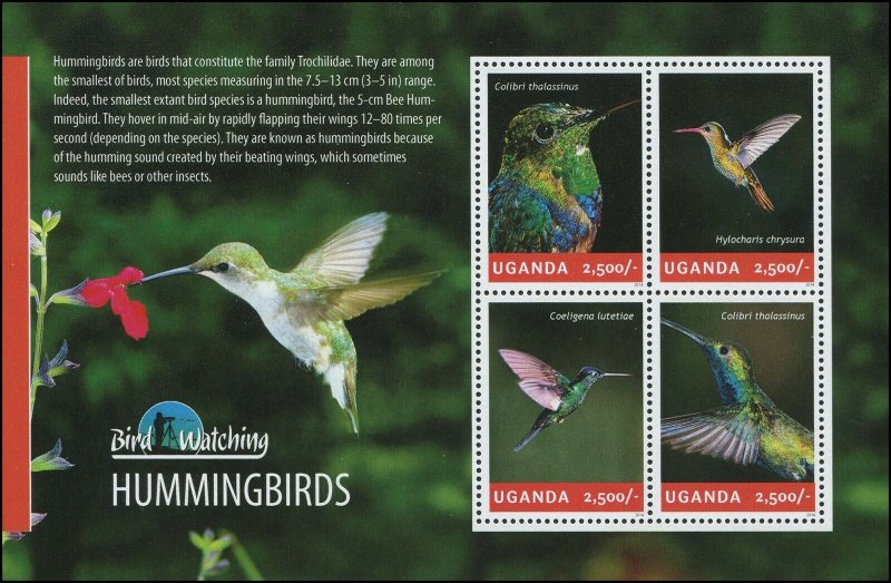 Uganda 2014 Sc 2119 Birds Hummingbird CV $8