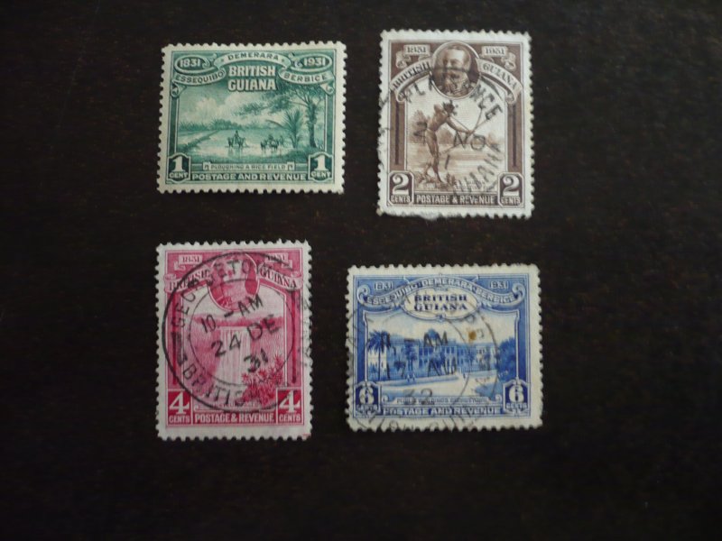 Stamps - British Guiana - Scott# 205-208 - Used Part Set of 4 Stamps