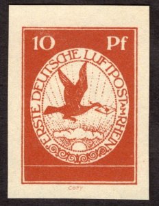 1912, Germany 10pfg, MNH OG imperf FAKE, Mi I