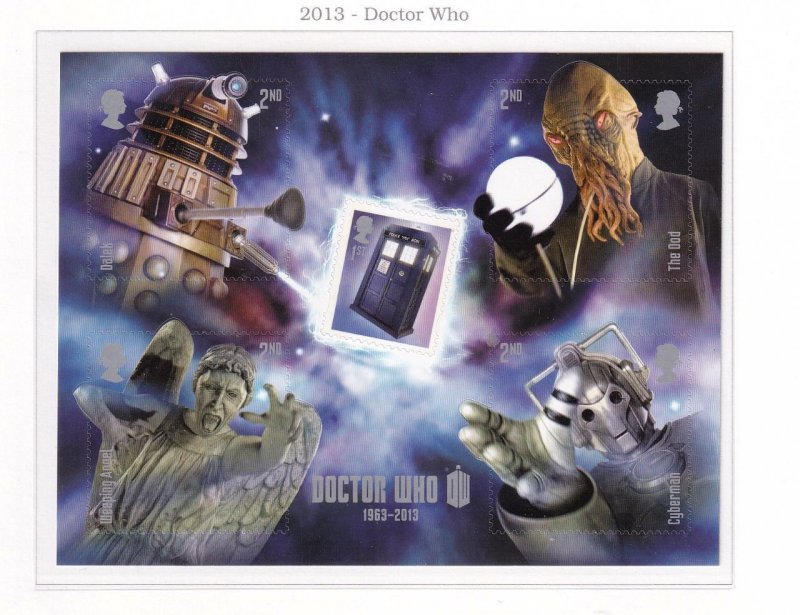 GREAT BRITAIN DOCTOR WHO S/SHEET 2013 VF-MNH  POST OFFICE FRESH 