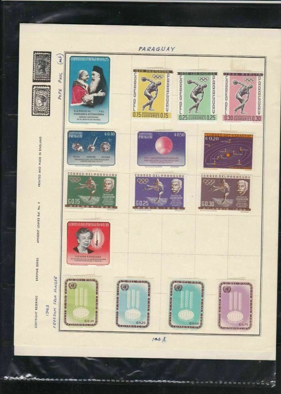 paraguay 1963 stamps page ref 18213