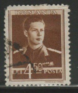 Romania King Michael 1943-45 Wmk Cross and Mult Crown 3.50L Used A18P26F708-
