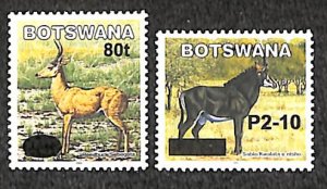 Botswana 2006, Overprints, Animals 2v, MNH