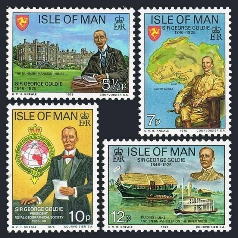 Isle of Man 70-73,MNH.Michel 64-67. Sir George Goldie,1975.Map,River boats,