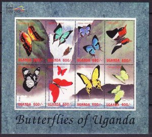 2000 Uganda 2231-2238KL Butterflies 14,00 €
