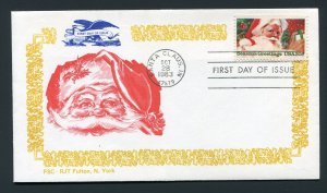 1983 FSC - RJT Cachet Christmas FDC - Santa Claus, Indiana