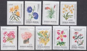 ARGENTINA # 1516-7,19-24,6 MNH SET FLOWERS PARTS I & II SET of 13 STAMPS