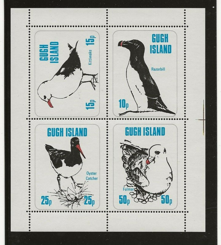 GB Gugh Island,Scillies, 1975 Birds sheetof 4 MNH