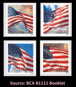 US Old Glory F set 4 (from BCA booklet) MNH 2024 after June 21