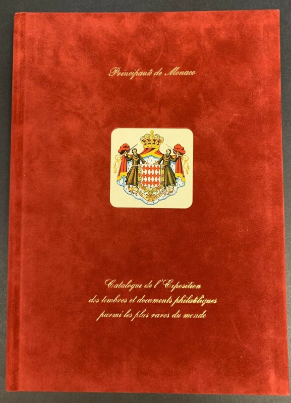 Monaco '97 International Philatelic Exhibition, Red Velvet Hardbound Catalog 