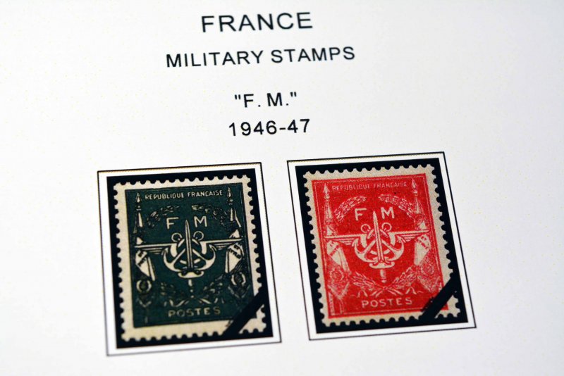 COLOR PRINTED FRANCE 1941-1999 SEMI-POSTALS + STAMP ALBUM PAGES (87 ill. pages)