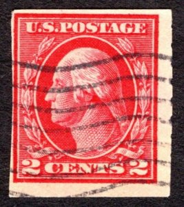 1912, US 2c, Washington, Used, Sc 413