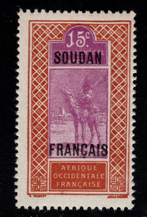 French Sudan Scott 29 Mint Hinged, MH*, stamp