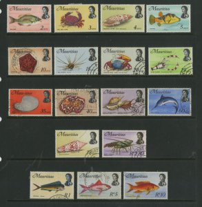 MAURITIUS 339-56 (MISSING 347) USED SCV $39.15 BIN $16.00