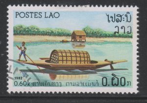 Laos 394 River Vessels 1982