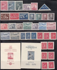 Czechoslovakia 1946   MNH Year set