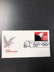 US FDC FIRST DAY COVER # 2541 EXPRESS MAIL EAGLE 1991  ARTCRAFT  $ 9.95 Olympic