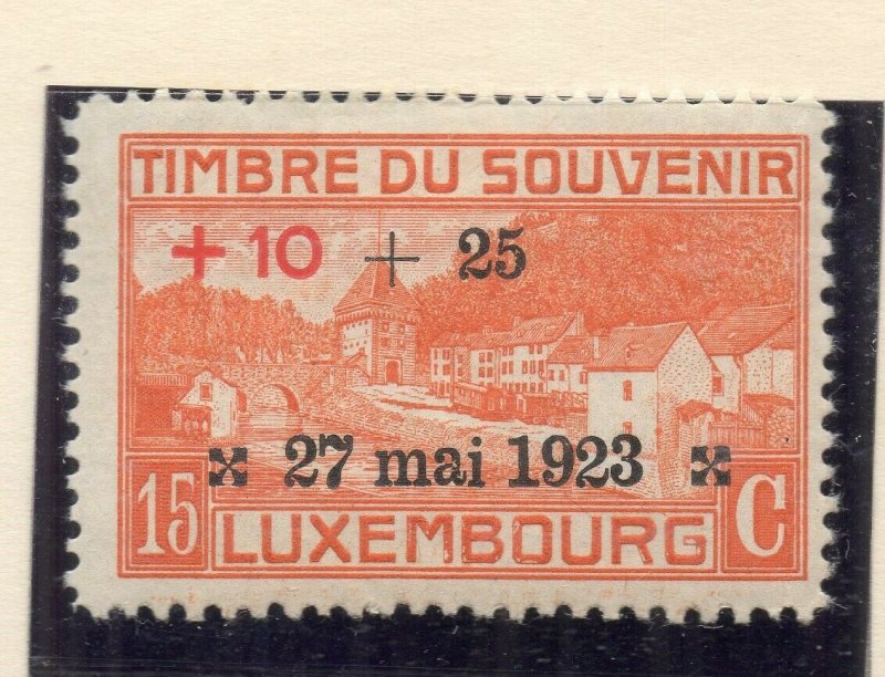 Luxembourg 1923 Early Issue Fine Mint Hinged 15c. Surcharged Optd NW-135506