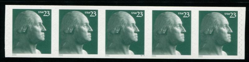 3617 US 23c Geo. Washington SA coil, MNH PNC5 #V11 V/P