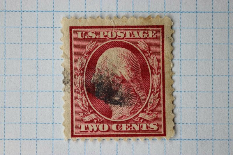 US sc#332b used 2c Washington Lake color shade variety cv$4,000+ but wrinkles