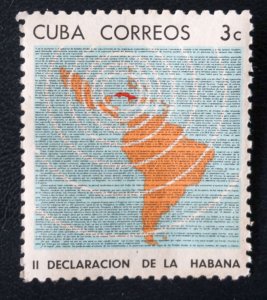 CUBA Sc# 931c  FIDEL CASTRO HAVANA DECLARATION 3c   1964 MNH