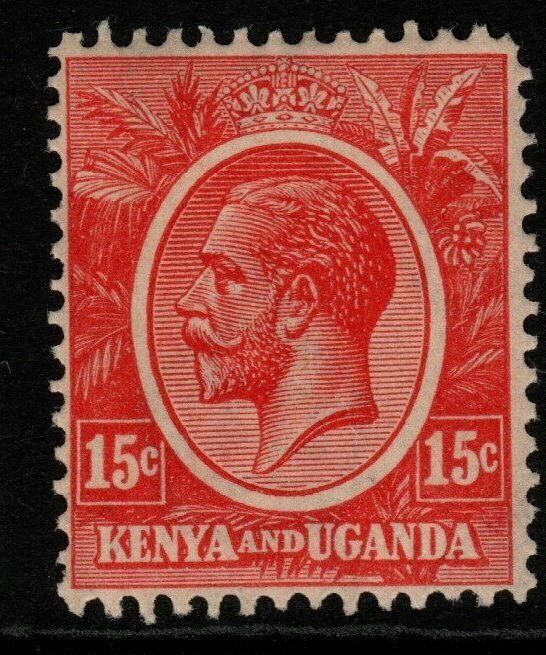 KENYA, UGANDA & TANGANYIKA SG82 1922 15c ROSE-CARMINE MTD MINT