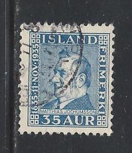Iceland Sc # 198  good condition used