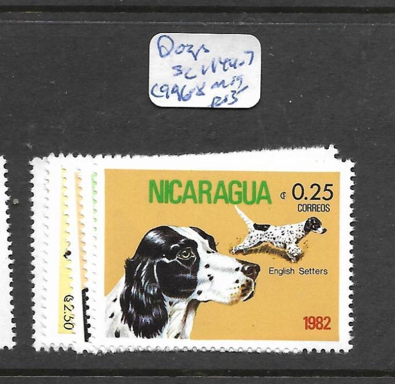 NICARAGUA  (PP1804B) DOGS SC 1144-7 , C 996-8    MOG